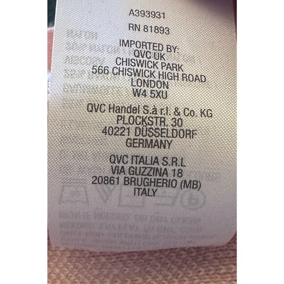 Denim & Co Pink White Jacquard Gingham Check V Neck Cardigan Sweater Womens 2X - Picture 7 of 7